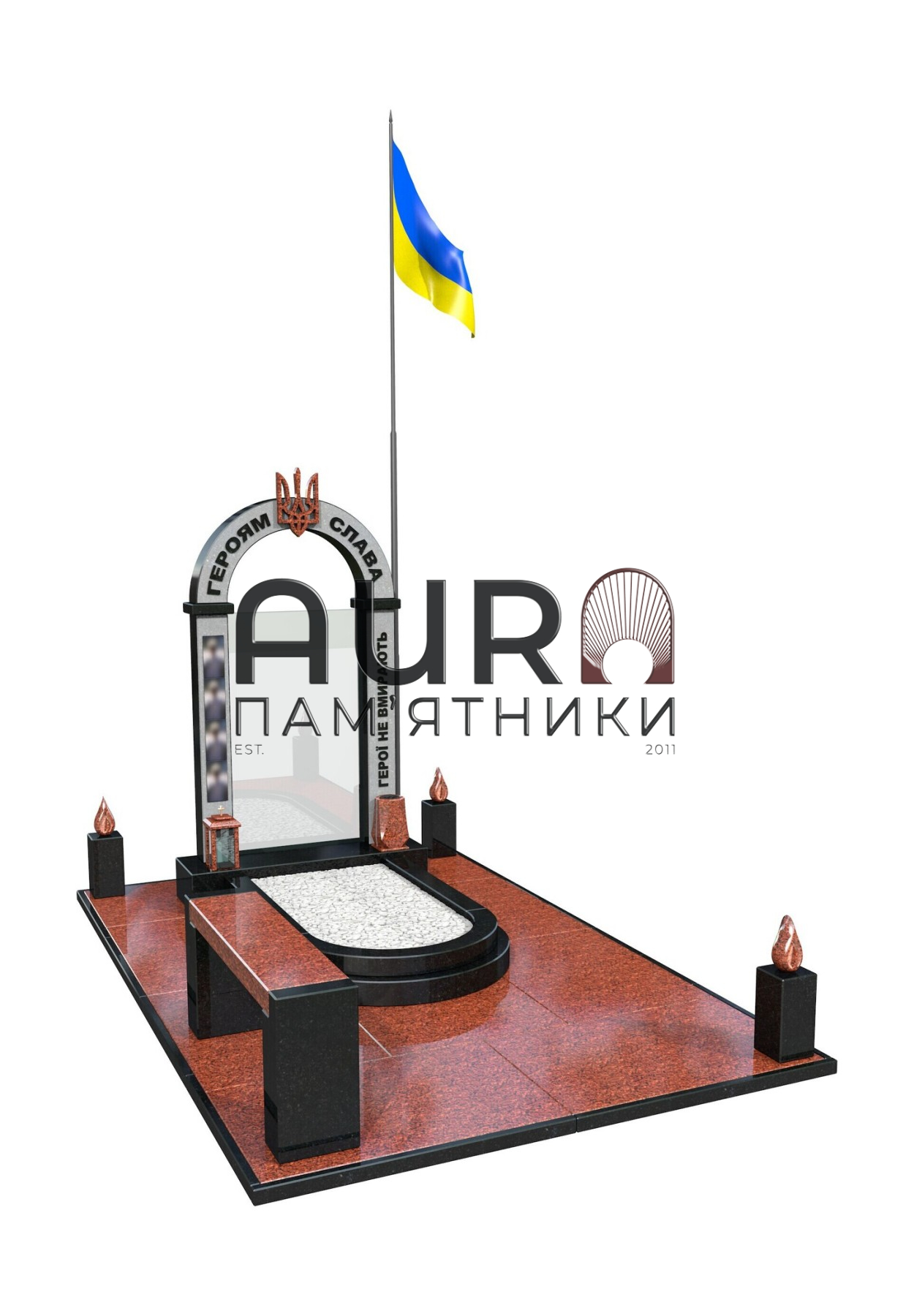 006 Пам’ятник молодому солдату з кольоровим двосторннім фото