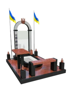 016 Пам'ятник арка в червоно-чорному кольорі